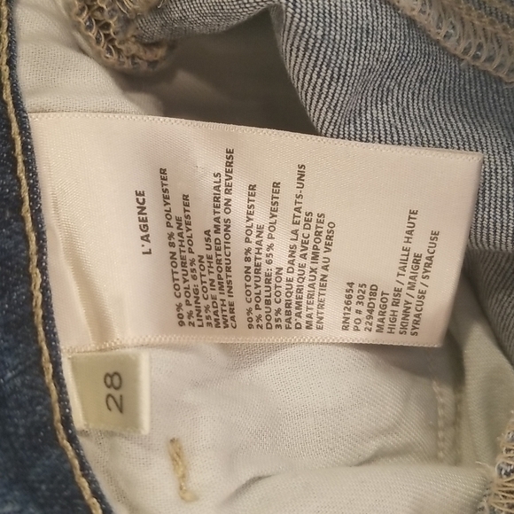 💕L'AGENCE💕 Margot High Rise Skinny Jeans ~ Syracuse Blue 28 NWT - Picture 12 of 12